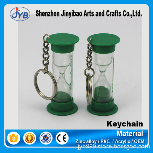 innovative promotional gift custom hourglass keychain